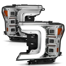 Load image into Gallery viewer, Anzo Full LED Projector Headlights for Ford F150 (18-20) C-Bar with Sequential - Chrome Housing 111521 Alternate Image
