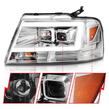 Load image into Gallery viewer, Anzo Projector Headlights for Ford F150 (2018-2020) C-Bar Daylight Running Light with Black or Chrome Housing Alternate Image