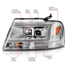 Load image into Gallery viewer, Anzo Projector Headlights for Ford F150 (2018-2020) C-Bar Daylight Running Light with Black or Chrome Housing Alternate Image