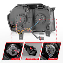 Load image into Gallery viewer, Anzo Projector Headlights for Jeep Grand Cherokee (2005-2007) with Switchback Plank Style DRL &amp; Black Housing 111543 Alternate Image