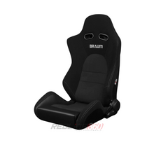Load image into Gallery viewer, BRAUM ADVAN Sport Seats (Reclinable) Red Jacquard / Black Stitching or Black Jacquard / Black Alcantara - Black Jacquard / Black Alcantara Alternate Image