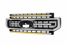 Load image into Gallery viewer, Morimoto DRL Grille Ford Super Duty (2020-2022) XBG LED - Gloss Black or Chrome Housing - Gloss Black / White DRL Alternate Image