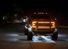 Load image into Gallery viewer, Morimoto DRL Grille Ford Super Duty (2020-2022) XBG LED - Gloss Black or Chrome Housing - Gloss Black / White DRL Alternate Image