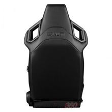 Load image into Gallery viewer, BRAUM Alpha-X Seats (Reclinable w/ Carbon Fiber Look Back) White / Red / Black Alternate Image