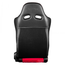 Load image into Gallery viewer, BRAUM ADVAN Sport Seats (Reclinable) Black Leatherette or Black Cloth - Black Leatherette - Red Stitching Alternate Image