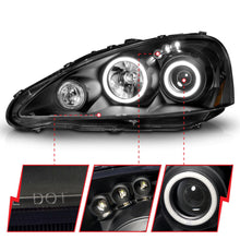 Load image into Gallery viewer, Anzo Projector Headlights Acura RSX (2005-2006) w/ LED Halo &amp; Accents 121197 Alternate Image