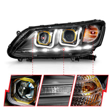 Load image into Gallery viewer, Anzo Projector Headlights Honda Accord Sedan (13-14-15) U-Bar Halo / Black 121492 Alternate Image