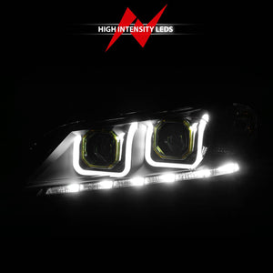 Anzo Projector Headlights Honda Accord Sedan (13-14-15) U-Bar Halo / Black 121492