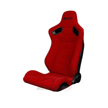 Load image into Gallery viewer, BRAUM Elite Sport Seats (Reclining - Red Cloth w/ Black Stitching) BRR1-RFBS Alternate Image