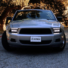 Load image into Gallery viewer, AlphaRex LED Projector Headlights for Ford Mustang S197 (2013-2014) MKII Nova Series with Sequential Signal - Alpha Black / Black Alternate Image