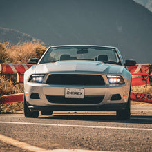 Load image into Gallery viewer, AlphaRex LED Projector Headlights for Ford Mustang S197 (2013-2014) MKII Nova Series with Sequential Signal - Alpha Black / Black Alternate Image