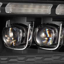 Load image into Gallery viewer, AlphaRex LED Projector Headlights for Ford Mustang S197 (2013-2014) MKII Nova Series with Sequential Signal - Alpha Black / Black Alternate Image