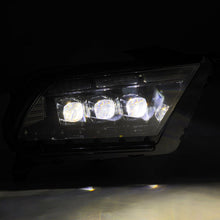Load image into Gallery viewer, AlphaRex LED Projector Headlights for Ford Mustang S197 (2013-2014) MKII Nova Series with Sequential Signal - Alpha Black / Black Alternate Image