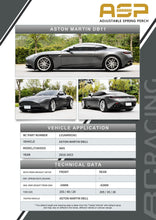 Load image into Gallery viewer, BC Racing ASP Height Adjustable Lowering Springs Aston Martin DB11 (2016-2023) HAS Kit - Retains EDC / Electronic Dampening 131AM001N1 - Default Title Alternate Image