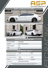 Load image into Gallery viewer, BC Racing ASP Height Adjustable Lowering Springs BMW 840i G16 RWD (2020-2025) HAS Kit - Retains EDC / Electronic Dampening 131BW003N1 - Default Title Alternate Image