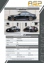 Load image into Gallery viewer, BC Racing ASP Height Adjustable Lowering Springs BMW G87 M2 RWD (2023-2026) HAS Kit - Retains EDC / Electronic Dampening 131BW005C1 - Without Front Camber Alternate Image