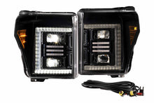 Load image into Gallery viewer, Morimoto Projector LED Headlights for Ford F250 / F350 / F450 Super Duty (2011-2016) XB Hybrid with Daytime Running Lights Alternate Image