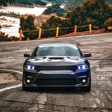 Load image into Gallery viewer, AlphaRex LED Projector Headlights for Dodge Charger (2015-2023) Luxx Series with Sequential Signal - Alpha Black / Black Alternate Image