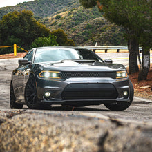 Load image into Gallery viewer, AlphaRex LED Projector Headlights for Dodge Charger (2015-2023) Luxx Series with Sequential Signal - Alpha Black / Black Alternate Image