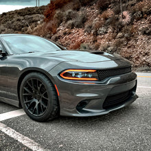 Load image into Gallery viewer, AlphaRex LED Projector Headlights for Dodge Charger (2015-2023) Luxx Series with Sequential Signal - Alpha Black / Black Alternate Image