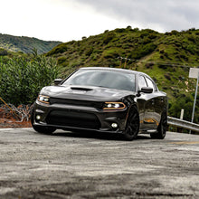 Load image into Gallery viewer, AlphaRex LED Projector Headlights for Dodge Charger (2015-2023) Luxx Series with Sequential Signal - Alpha Black / Black Alternate Image