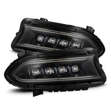 Load image into Gallery viewer, AlphaRex LED Projector Headlights for Dodge Charger (2015-2023) Nova Series with Sequential Signal - Alpha Black / Black Alternate Image