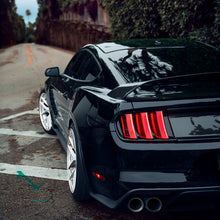 Load image into Gallery viewer, AlphaRex LED Tail Lights for Ford Mustang (2015-2023) Prismatic Nova Series with Sequential Signal - Alpha Black / Black Clear Alternate Image