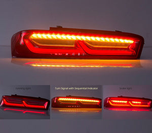 Auto Addict Tail Lights Chevy Camaro (16-18) Gen 6 Camaro Style / w/ Sequential Turn Signals / Umbra Style / Velox Style