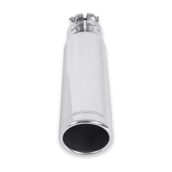 Square Exhaust Tip – 2.5" Inlet, 3" X 5.5" Outlet, 9.5" Long – Clamp-On, Black