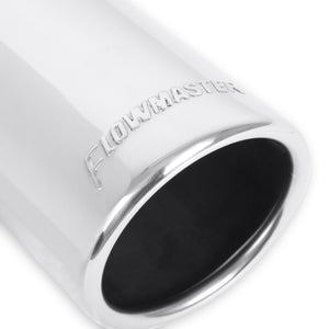 Flowmaster Exhaust Tip (2.5" Inlet / 3" Rolled Angle Polished SS / 12" Long) Clamp on - 15361