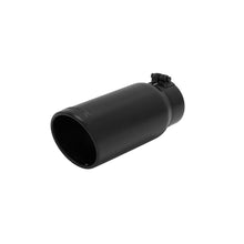 Load image into Gallery viewer, Flowmaster Exhaust Tip (4&quot; Inlet / 5&quot; Dia. Rolled Angle SS / 12&quot; Long) Clamp On - Polished / Black Alternate Image