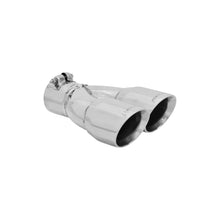 Load image into Gallery viewer, Flowmaster Exhaust Tip (2.5" Inlet / 3" Dia. Dual Angle Cut Polished SS) Clamp On - 15389 Alternate Image