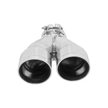 Load image into Gallery viewer, Flowmaster Exhaust Tip (2.5" Inlet / 3" Dia. Dual Angle Cut Polished SS) Clamp On - 15389 Alternate Image