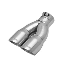 Load image into Gallery viewer, Flowmaster Exhaust Tip (2.5" Inlet / 3" in Dual Angle Cut Polished SS) Left Clamp On - 15390 - Default Title Alternate Image