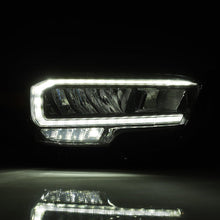 Load image into Gallery viewer, AlphaRex LED Crystal Headlights for Toyota Tacoma (2016-2023) Luxx Series with Sequential Signal - Alpha Black / Black / Chrome Alternate Image