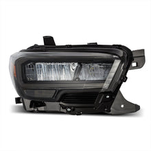 Load image into Gallery viewer, AlphaRex LED Crystal Headlights for Toyota Tacoma (2016-2023) Luxx Series with Sequential Signal - Alpha Black / Black / Chrome Alternate Image