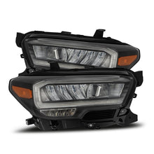 Load image into Gallery viewer, AlphaRex LED Crystal Headlights for Toyota Tacoma (2016-2023) Luxx Series with Sequential Signal - Alpha Black / Black / Chrome Alternate Image