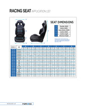 Load image into Gallery viewer, NRG Racing Reclinable Racing Seat (Type-R Style) Pair of Black or Red RSC-200 - Cloth (Pair) Black with Red Stitching Alternate Image