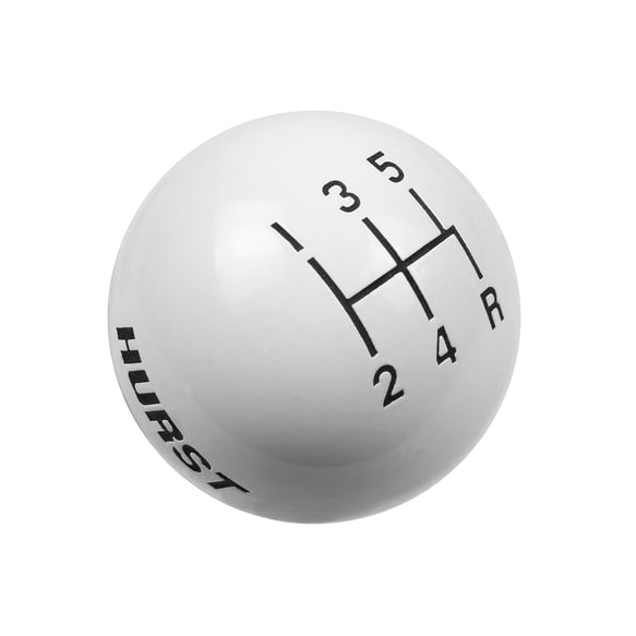 Hurst Shift Knob (5-Speed Lower Right Reverse) [3/8-16 Threads] White or Black