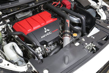 Load image into Gallery viewer, HPS Performance Intercooler Pipes Mitsubishi Lancer EVO X (15-17) [2.5" Upper Pipe UICP] Black / Blue / Polish / Red / Wrinkle Red - Black Alternate Image