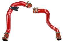 Load image into Gallery viewer, HPS Intercooler Piping Ford F250 F350 F450 F550 Superduty Powerstroke 6.0 Diesel Turbo (03-07) [Hot and Cold Side] Polished / Black / Red - Red w/ Orange Hose Alternate Image