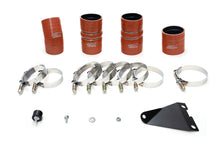 Load image into Gallery viewer, HPS Intercooler Piping Ford F250 F350 F450 F550 Superduty Powerstroke 6.0 Diesel Turbo (03-07) [Hot and Cold Side] Polished / Black / Red - Polished w/ Black Hose Alternate Image
