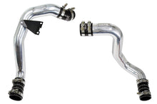 Load image into Gallery viewer, HPS Intercooler Piping Ford F250 F350 F450 F550 Superduty Powerstroke 6.0 Diesel Turbo (03-07) [Hot and Cold Side] Polished / Black / Red - Polished w/ Black Hose Alternate Image