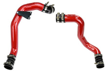 Load image into Gallery viewer, HPS Intercooler Piping Ford F250 F350 F450 F550 Superduty Powerstroke 6.0 Diesel Turbo (03-07) [Hot and Cold Side] Polished / Black / Red - Red w/ Black Hose Alternate Image