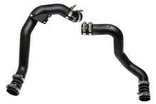 Load image into Gallery viewer, HPS Intercooler Piping Ford F250 F350 F450 F550 Superduty Powerstroke 6.0 Diesel Turbo (03-07) [Hot and Cold Side] Polished / Black / Red - Black w/ Black Hose Alternate Image