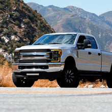 Load image into Gallery viewer, AlphaRex LED Projector Headlights for Ford F250 F350 F450 F550 Super Duty (2017-2019) MKII Luxx Series with Sequential Signal - Alpha Black / Black Alternate Image