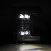 Load image into Gallery viewer, AlphaRex LED Projector Headlights for Ford F250 F350 F450 F550 Super Duty (2017-2019) MKII Luxx &amp; Nova Series with Sequential Signal - Alpha Black / Black / Chrome Alternate Image