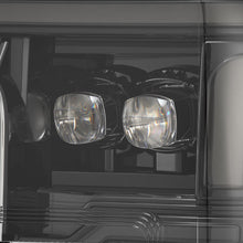 Load image into Gallery viewer, AlphaRex LED Projector Headlights for Ford F250 F350 F450 F550 Super Duty (2017-2019) MKII Luxx &amp; Nova Series with Sequential Signal - Alpha Black / Black / Chrome Alternate Image