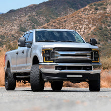 Load image into Gallery viewer, AlphaRex Projector Headlights for Ford F250 F350 F450 F550 Super Duty (2017-2019) MKII Pro Series with Sequential Signal - Alpha Black / Black Alternate Image