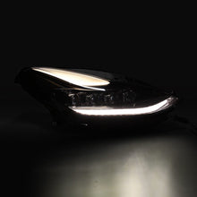 Load image into Gallery viewer, AlphaRex LED Projector Headlights for Tesla Model 3 (17-23) Model Y (20-24) Nova Series with Sequential Signal - Alpha Black / Black Alternate Image